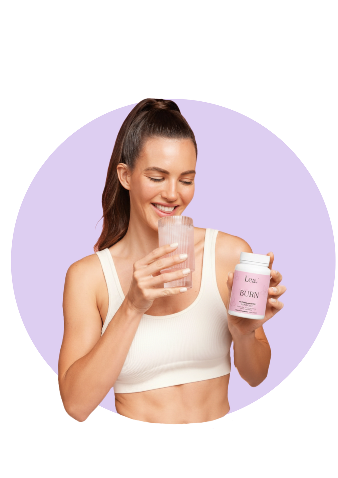 Founder Lea holding Lea Burn